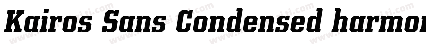 Kairos Sans Condensed harmonized字体转换